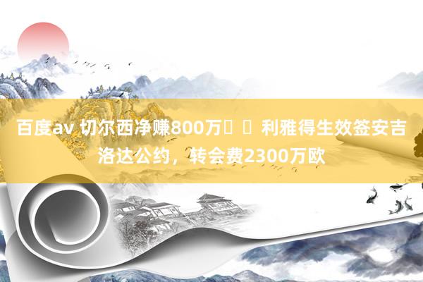 百度av 切尔西净赚800万✔️利雅得生效签安吉洛达公约，转会费2300万欧